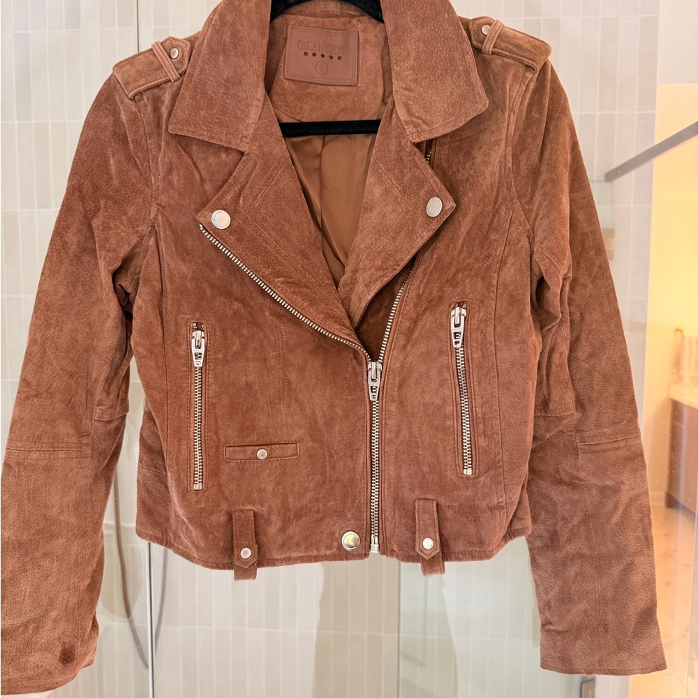 Blank NYC chestnut Suede moto Women's Jacket